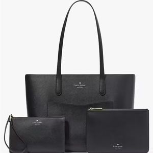 New Kate Spade 3pc set. Black NWT